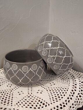 Set of 2 Bowls Moroccan Design by Baum Bros 5.5” wide